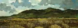 Eric Sloane, Taos Rabbit Hunt, Oil on board