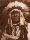 Set of two: Arikara Chief and Yellow Owl / Mandan by Edward S. Curtis, Photogravure on Dutch Van Gelder paper, sold Apr 2023