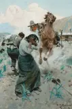 Harvey Dunn, Esau In Search of a Home, Oil on canvas