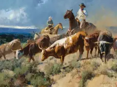 Bill Anton, Texas Legacy, Oil on board
