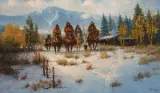 G. Harvey, Breaking Cabin Fever, Oil on canvas