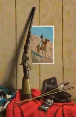 Apache Thunder by William Acheff, Oil on canvas, sold Apr 2023