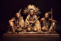 John Coleman, Gall, Sitting Bull, & Crazy Horse, 1876, Bronze, cast 8/9