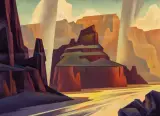 Ed Mell, Canyon Flow, Oil on canvas