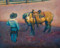 Young Palomino by Howard Post, Oil on canvas, sold Apr 2023