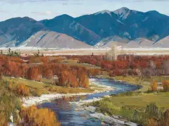G. Russell Case, Autumn Salute, Oil on board