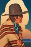 Logan Maxwell Hagege, Stripes and Mesa, Oil on linen