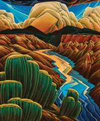 William Haskell, Water?s Persistence, Oil on board