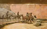 Kenneth Riley, Apache Scouts, Oil on board