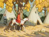 Tim Solliday, Cottonwood Village, Oil on canvas