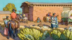 Tim Solliday, Hubble Trading Post, Gouache