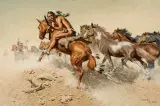 Frank McCarthy, Horse Raid, Oil on board