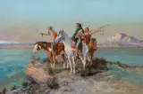 Olaf Carl Seltzer, Crow Scouting Party, Oil on canvas