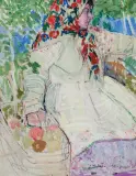 Leon Gaspard, A Russian Peasant Woman, Oil on canvas mounted to board