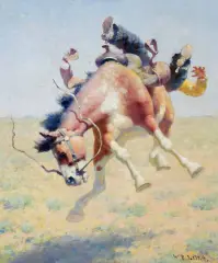 William Robinson Leigh, Parting Pals, Oil on canvas