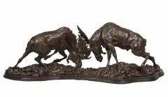 Tim Shinabarger, Push Comes to Shove, Bronze, cast 8/25