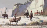 Kenneth Riley, Canyon Rendezvous, Acrylic on board