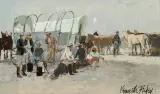 Kenneth Riley, First Sketch for Bivouac, Acrylic on canvas