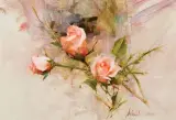 Richard Schmid, Roses of Light, Oil on canvas