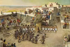 Ceremony of the Snake by John Philip Falter, Oil on canvas, sold Apr 2023