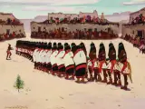 J. Christopher Smith, Hopi Indians Long Hair Dance, Oil on canvas