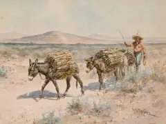 Herman Hansen, Two Bits a Load, Watercolor