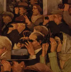 Joseph Lorusso, At the Races, Oil on board