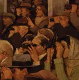 Joseph Lorusso, At the Races, Oil on board