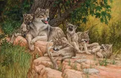 Larry Fanning, The Babysitter, Oil on canvas