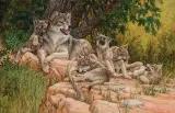 Larry Fanning, The Babysitter, Oil on canvas