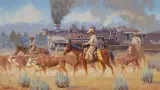 R.E. Pierce, Trails End, Oil on board
