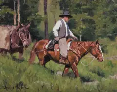 Charles Dayton, Pack Horse, Oil on board