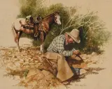 Tom Heflin, Chuck and Strawberry Near Seven Springs, Acrylic on board