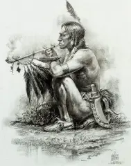 William Ahrendt, Pipe Smoker, Charcoal
