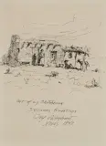 Olaf Wieghorst, Mexican Casita, Pen and Ink on paper