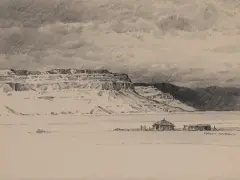 Robert Knudson, South of Monument Valley, Graphite