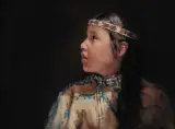 Sandra Harris, Indian Girl, Oil on board