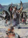 Don Crowley, Three Bears, Oil on canvas