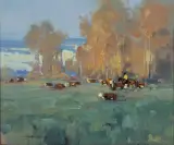Scott Christensen, Winter in the Air, Oil on board