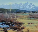 Scott Christensen, November Snow, Oil on board