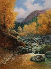Jorge Tarallo, Autumn Creek, Oil on canvas