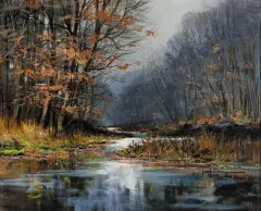 Joseph Orr, On the Osage, Acrylic on board