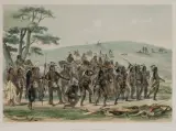 George Catlin, Archery of the Mandans, Lithograph