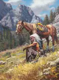 Don Oelze, Where Eagles Live, Oil on canvas