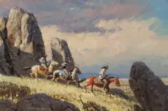 Duane Bryers, Pursuit, Oil on board