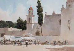 Lowell Ellsworth-Smith, Market, Watercolor