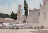 Lowell Ellsworth-Smith, Market, Watercolor