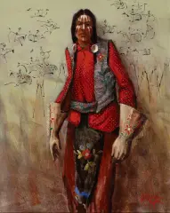 Mike Larsen, Stands with Memories, Oil on canvas