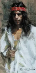 Ramon Kelley, Navajo Boy, Pastel