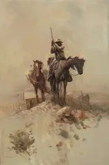 Carl Hantman, Smiling Desperado, Oil on board